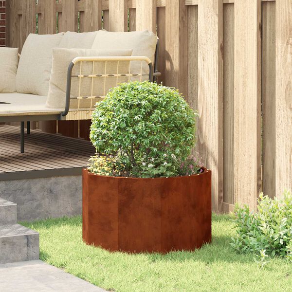 vidaXL Jardini&egrave;re Rouill&eacute; 60 x 60 x 35 cm
