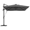 vidaXL Parasol Roma à Bras Déporté Anthracite et noir