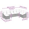 vidaXL Ensemble de canap&eacute; de jardin avec coussin 8 pcs Noir polyrotin