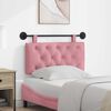 vidaXL T&ecirc;te de lit suspendue Montage mural Rose 90 x 55 x 7 cm Velours