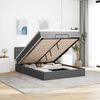 vidaXL Lit ottoman avec matelas gris fonc&eacute; 140x190 cm tissu