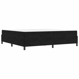 vidaXL Cadre de lit avec matelas Noir 200 x 200 cm tissu