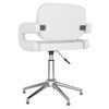 vidaXL Chaises pivotantes &agrave; manger lot de 2 blanc similicuir