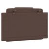 vidaXL Coussin de t&ecirc;te de lit Viana marron 80 cm similicuir