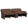 vidaXL Fauteuil inclinable et porte-gobelet 4 places marron similicuir