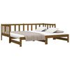vidaXL Lit coulissant sans matelas marron miel 2x(90x190) cm