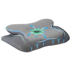 vidaXL Coussin cervical Gris Mousse &agrave; m&eacute;moire de forme 58 x 38 x 12 cm