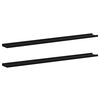 vidaXL &Eacute;tag&egrave;res murales 2 pcs Noir 115x9x3 cm