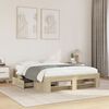 vidaXL Cadre de lit sans matelas ch&ecirc;ne sonoma 140x200 cm