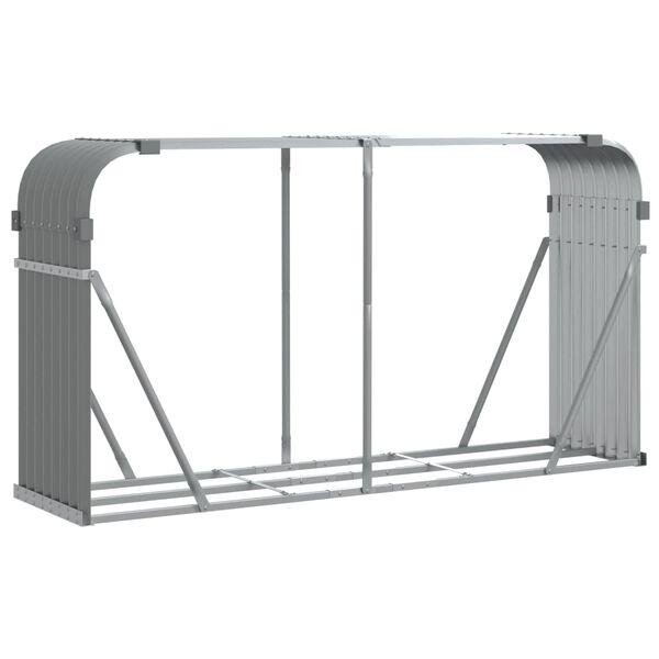 vidaXL Porte-b&ucirc;ches gris clair 180x45x100 cm acier galvanis&eacute;