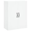 vidaXL Buffet haut Blanc 69,5x34x180 cm Bois d'ing&eacute;nierie