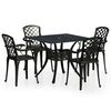 vidaXL Ensemble de bistro 5 pcs Aluminium coul&eacute; Noir