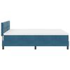vidaXL Lit &agrave; ressorts avec matelas Bleu fonc&eacute; 160 x 200 cm Velours