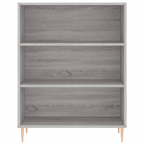 vidaXL Biblioth&egrave;que sonoma gris 69,5x32,5x90 cm bois d'ing&eacute;nierie