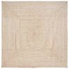 vidaXL Tapis de surface Carr&eacute; Naturel et Blanc 300 x 300 cm Jute