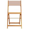 vidaXL Ensemble de bistro 3 pcs taupe tissu et bois massif