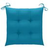 vidaXL Chaises de jardin avec coussins bleu clair lot de 4 Teck massif