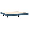 vidaXL Sommier &agrave; lattes de lit matelas et LED Bleu fonc&eacute; 200x200 cm