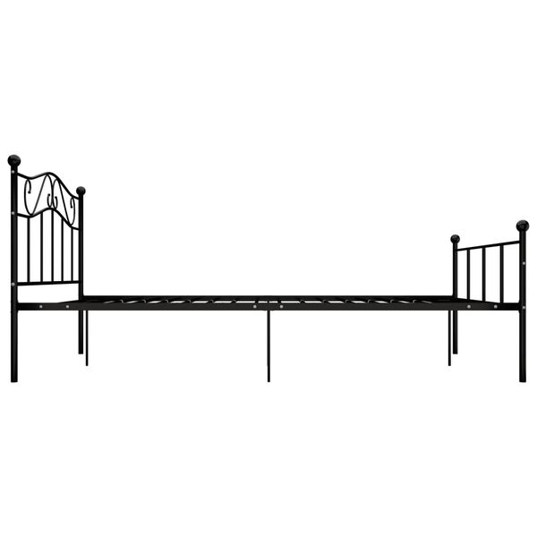 vidaXL Cadre de lit sans matelas noir m&eacute;tal 120x200 cm