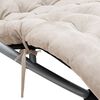 vidaXL Chaise longue g&eacute;om&eacute;trique avec coussin noir et gris acier