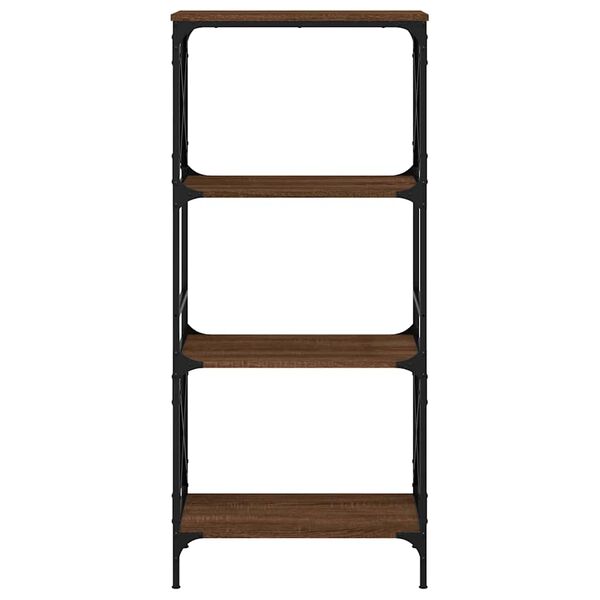 vidaXL Biblioth&egrave;que 4 niveaux ch&ecirc;ne brun 59x35x132cm bois d'ing&eacute;nierie