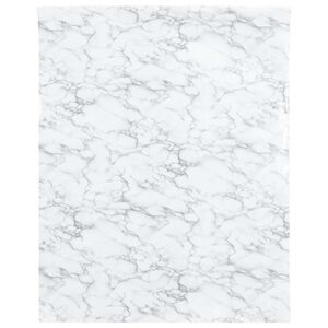 vidaXL Autocollant auto-adh&eacute;sif pour meuble blanc marbr&eacute; 90x500 cm PVC
