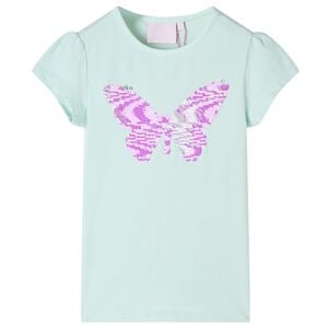 vidaXL T-shirt pour enfants &agrave; mancherons menthe clair 128