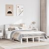 vidaXL Lit biblioth&egrave;que sans matelas blanc 120x200 cm bois massif