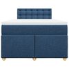 vidaXL Sommier &agrave; lattes de lit avec matelas bleu 120x190 cm tissu
