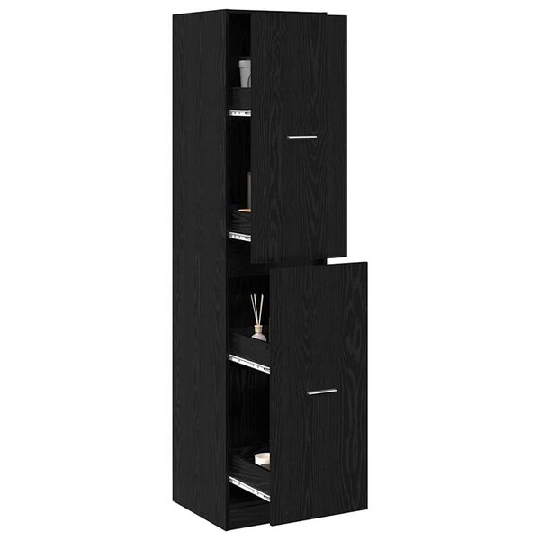 vidaXL Cabinet de Pharmacie Ch&ecirc;ne noir 40 x 41 x 174.5 cm