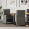 vidaXL Chaises de Salle &agrave; Manger avec Roues 2 pcs Noir 58 x 67 x 97 cm