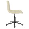 vidaXL Chaises pivotantes &agrave; manger lot de 2 cr&egrave;me velours