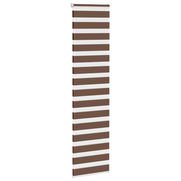 vidaXL Store z&egrave;bre marron 65x230 cm largeur du tissu 60,9 cm polyester