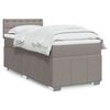 vidaXL Sommier &agrave; lattes de lit avec matelas Taupe 100x200 cm Tissu