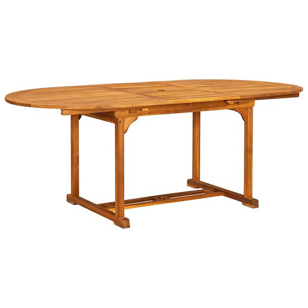 vidaXL Ensemble &agrave; Manger de jardin 7pcs bois d'acacia solide textil&egrave;ne