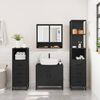 vidaXL Ensemble de meubles salle de bain 4 pcs noir bois d'ing&eacute;nierie