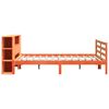 vidaXL Lit biblioth&egrave;que sans matelas cire marron 200x200 cm pin massif