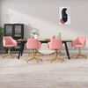 vidaXL Chaises pivotantes &agrave; manger lot de 6 Rose Velours