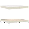 vidaXL Cadre de lit avec matelas Cr&egrave;me 200 x 200 cm tissu