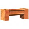 vidaXL Banc avec jardini&egrave;res cire marron 167,5x60x65cm bois massif pin