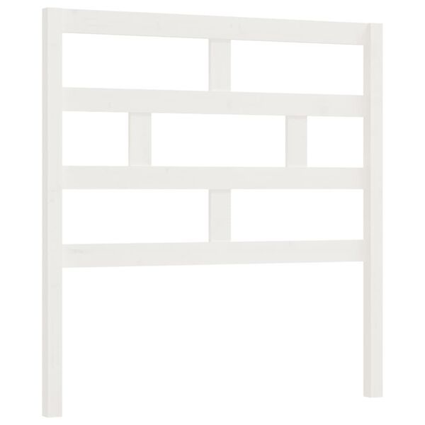 vidaXL T&ecirc;te de lit Blanc 81x4x100 cm Bois massif de pin