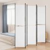 vidaXL Cloison de s&eacute;paration 5 panneaux Blanc 250x220 cm Tissu
