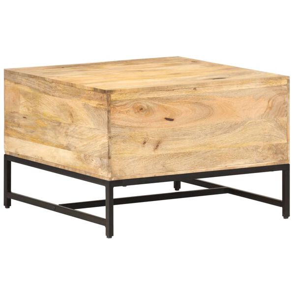 vidaXL Table basse 67x67x45 cm Bois de manguier massif