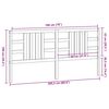 vidaXL T&ecirc;te de lit 206x4x100 cm Bois massif de pin