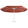 vidaXL Tissu de remplacement de parasol d'ext&eacute;rieur Terre cuite 500 cm