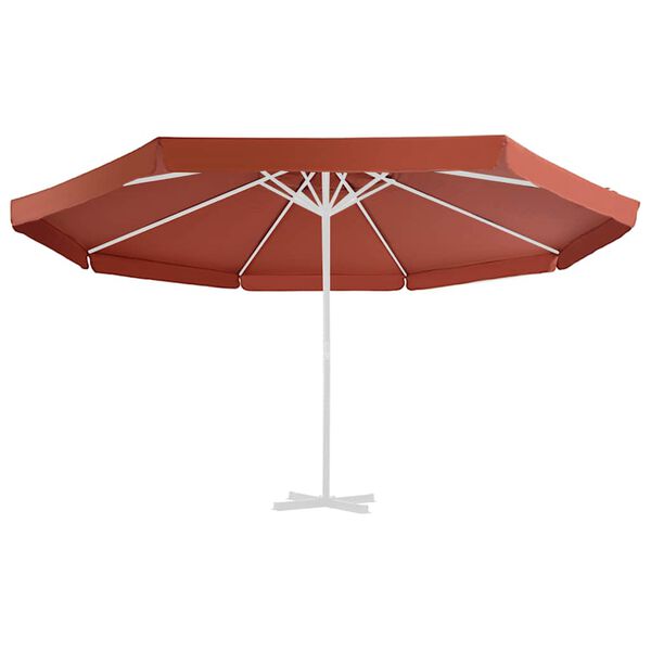 vidaXL Tissu de remplacement de parasol d'ext&eacute;rieur Terre cuite 500 cm