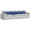 vidaXL Coussins de canap&eacute; 2 pcs Bleu police 200 x 40 cm