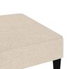 vidaXL Canap&eacute;-lit &agrave; 2 places avec tabouret Cr&egrave;me Tissu microfibre