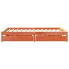 vidaXL Cadre de lit sans matelas cire marron 120x190cm bois pin massif
