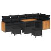 vidaXL Ensemble de canap&eacute; de jardin 9 pc 9-Nombre de places Noir